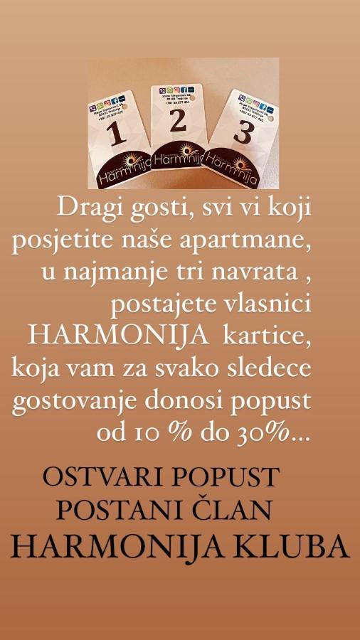 Harmonija 1 Lejlighed Trebinje Eksteriør billede